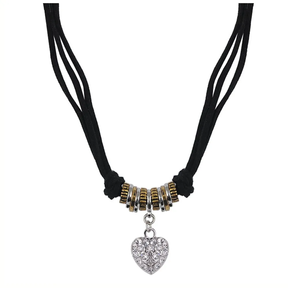 

Crystal Heart Necklace Fashion Jewelry Love Vintage Necklaces