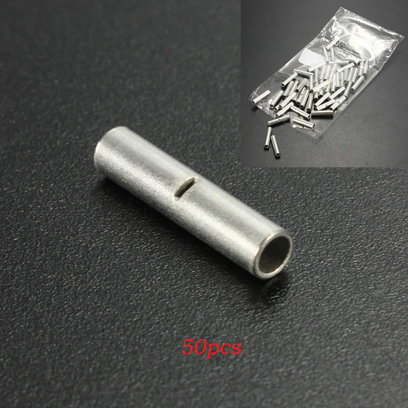 

Новинка 50 шт./компл. 18-22 AWG Калибр неизолированные/неизолированные стыковые обжимные Соединители Клеммы