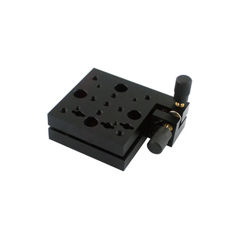 

PQ250-4L precision manual tilting table (two-axis), table size 73*68mm bearing 2kg fine-tuning thread pair double-shaft drive