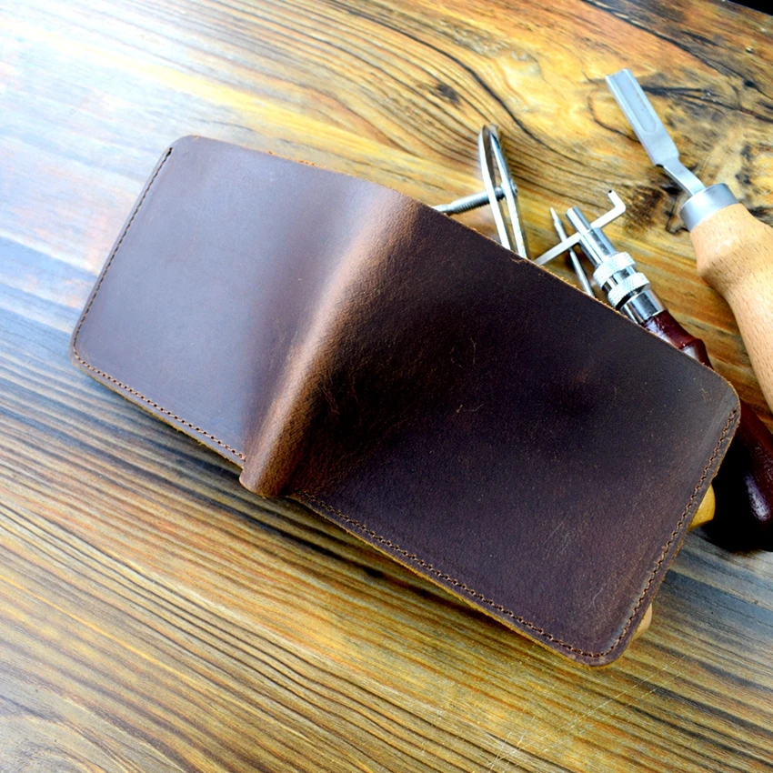 Мужской кошелек короткий кожаный бумажник мужчины 2 раза если вы можете