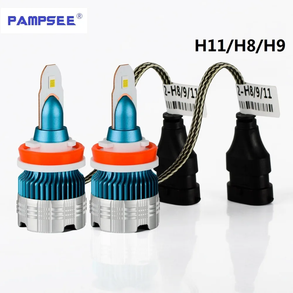 PAMPSEE h7 светодиодные H4 головной светильник s h1 светодиодные лампы автомобиля светильник h3 hb4 h11 светодиодные лампы для автомобиля 12V h27 880 9006 9005 hb3 h9 h8 h13 HB5 60 Вт светодиодные лампы