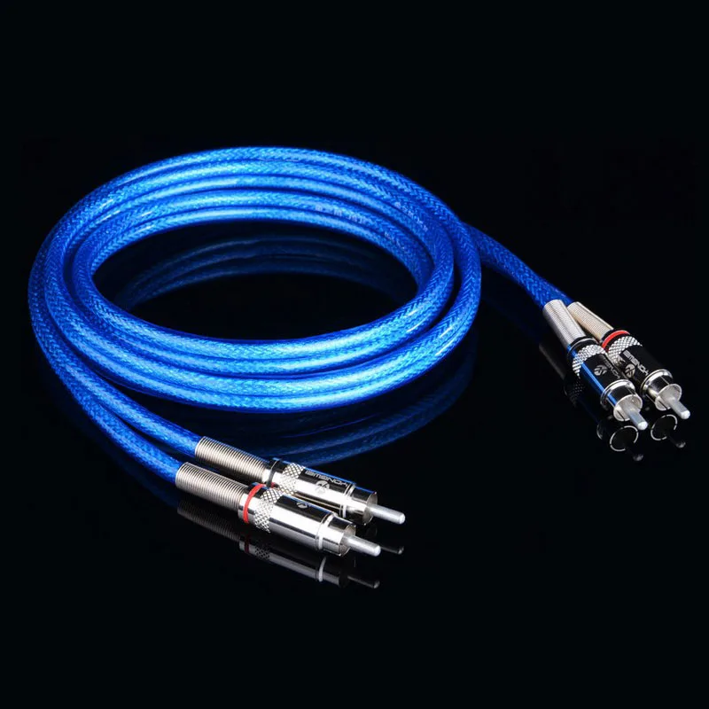 Аудиокабель ПВХ 0 5 м RCA красный и белый двойной усилитель мощности Lotus Plum