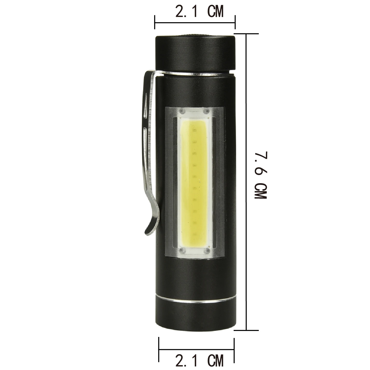LED COB мини фонарик Фонарь светодиодный 1 режим использования 14500 или AA Батарея для
