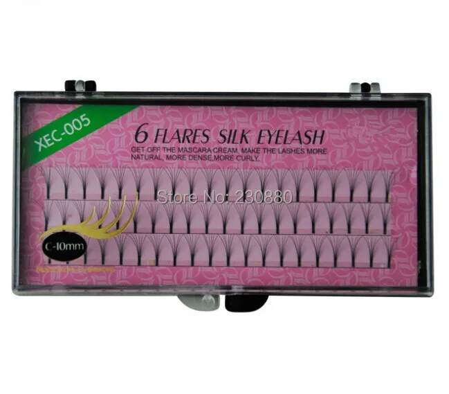 

2 Trays Charming high quality 6 flares silk extension / 6 flare silk eyelash extension from korea by free Shipping