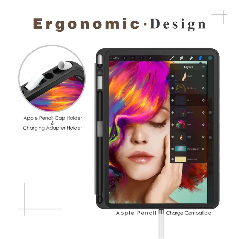 Чехол для iPad Pro 12 9 2018 тонкий легкий Чехол-подставка с функцией автоматического