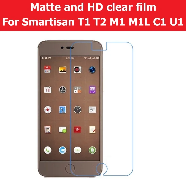 Передняя Антибликовая матовая пленка для Smartisan T1 T2 M1 SM901 T3 M1L C1 U1 YQ601 Mini HD прозрачный