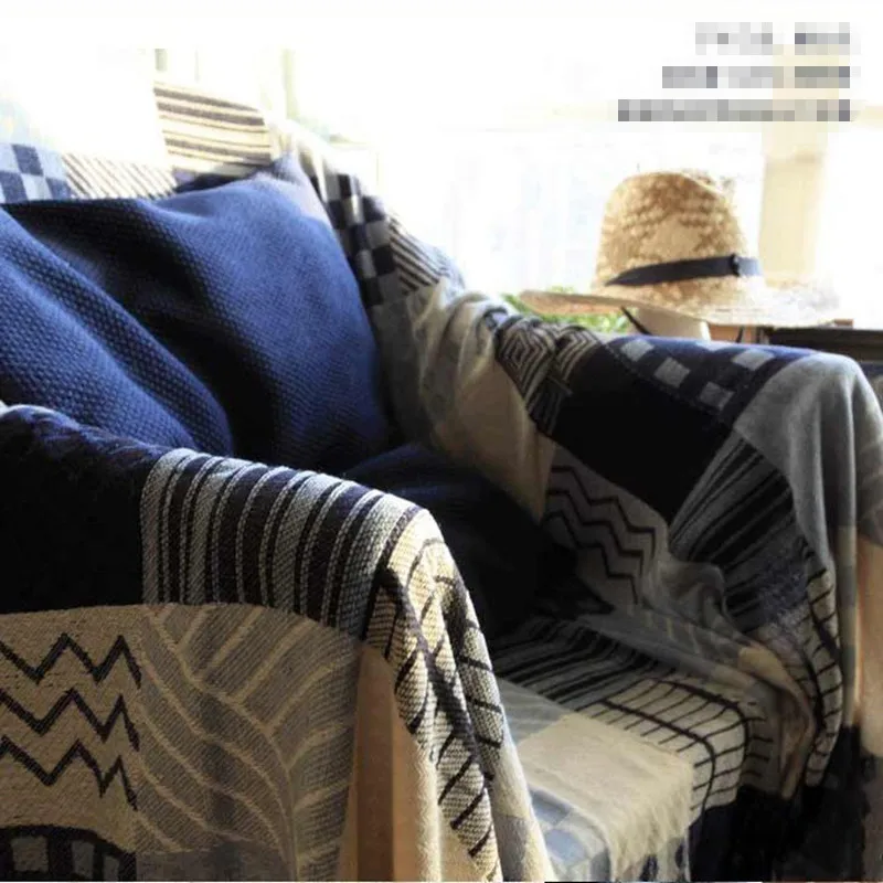 Средиземноморский стиль плед пледы один/двойной размер синель смешивание Бохо