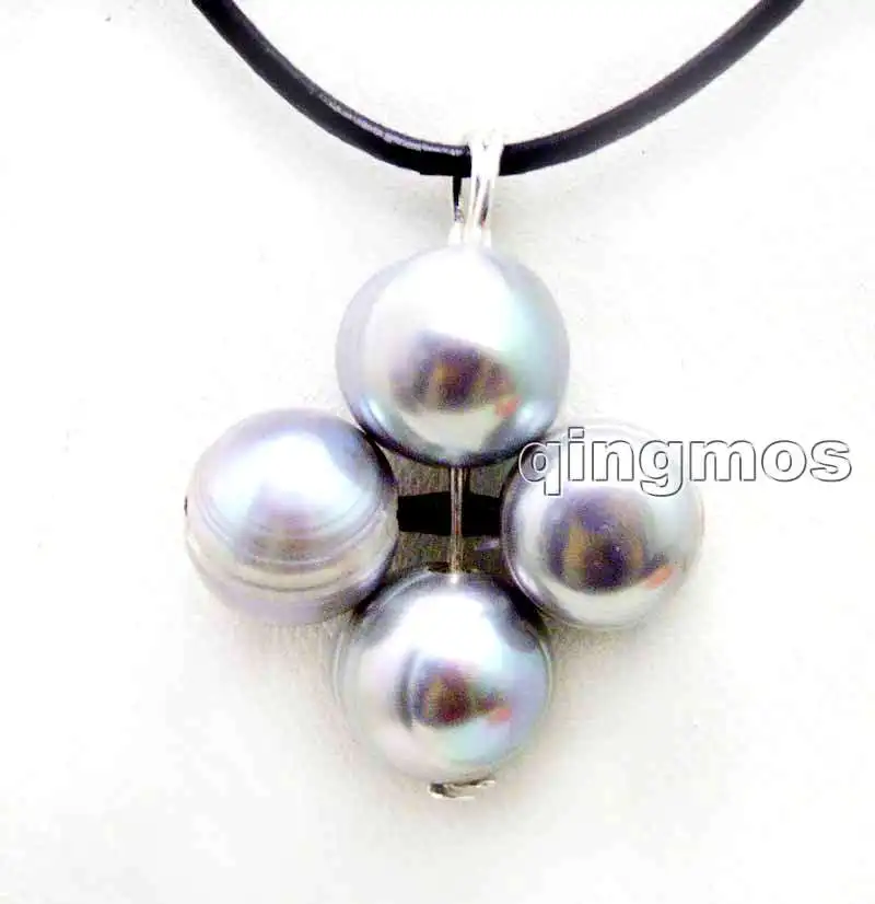 Большая серая Картофельная Подвеска из натурального пресноводного жемчуга и