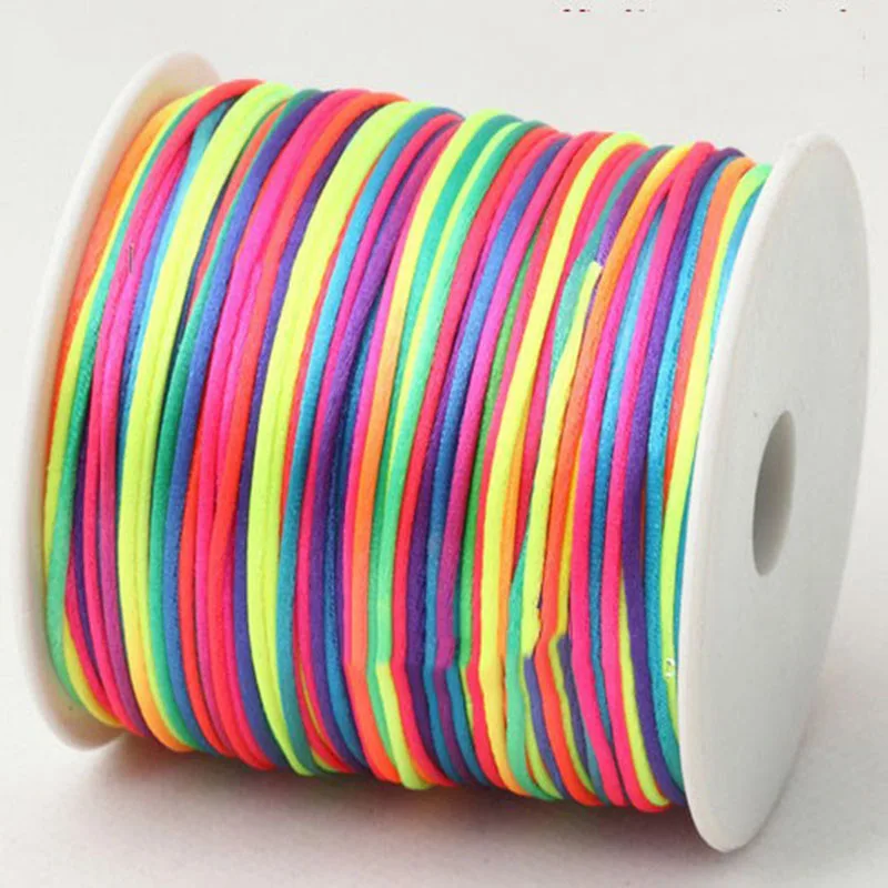 1 5 мм Радужный цветной нейлоновый шнур для макраме аксессуары ювелирных изделий