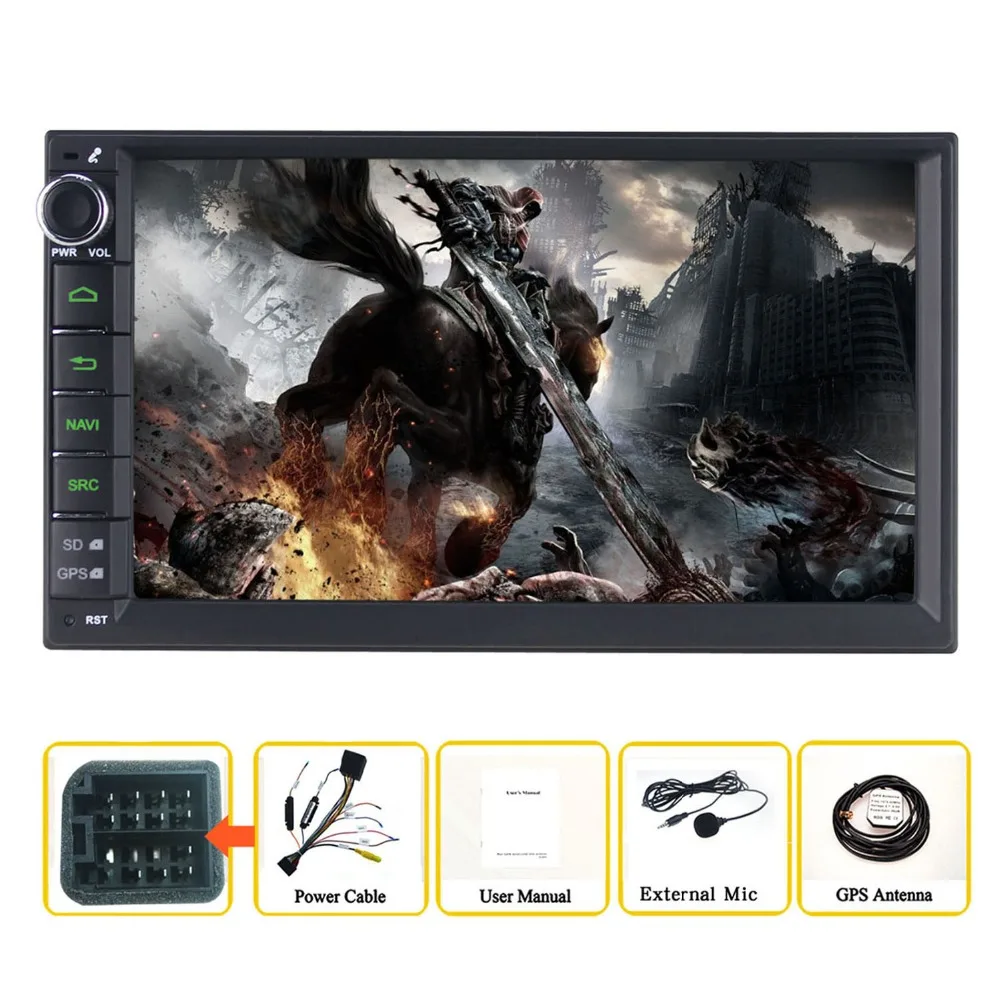 New 7 Inch Universal Car Radio Double 2 Din Quad Core 1024*600 GPS Navigation In Dash PC Stereo Video Electronics | Автомобили и