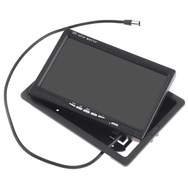 7 дюймов TFT lcd цветной автомобиль заднего вида DVD VCR монитор парковочный 2 AV вход + IR