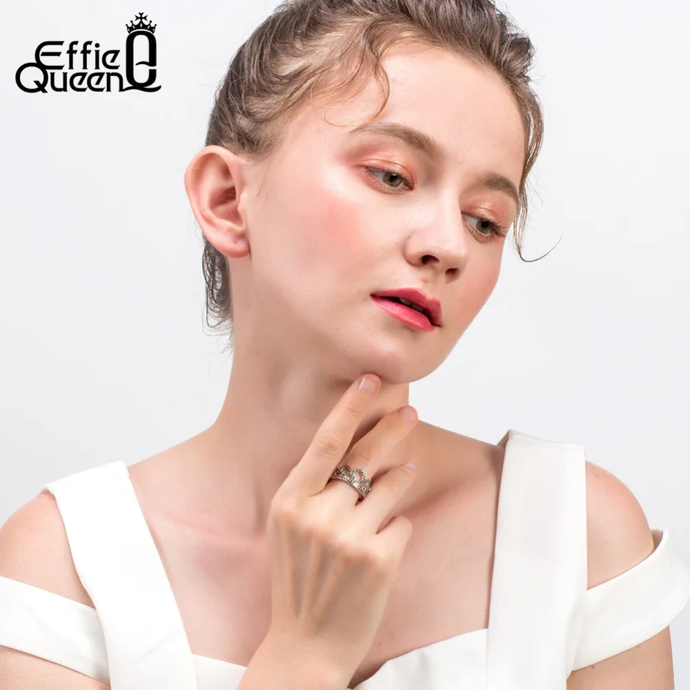 Уникальное черное циркониевое кольцо Effie Queen в виде лопатки для покера