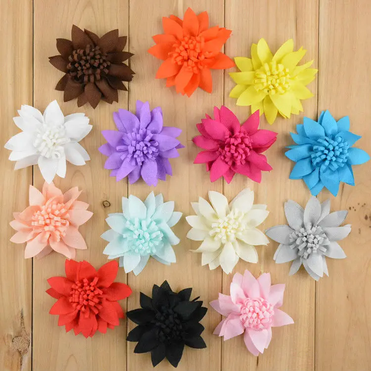 Шифоновый Цветок без зажима 2 78 дюйма 30 шт./лот MH15|flower trophy|flower dishflower pictures to color |