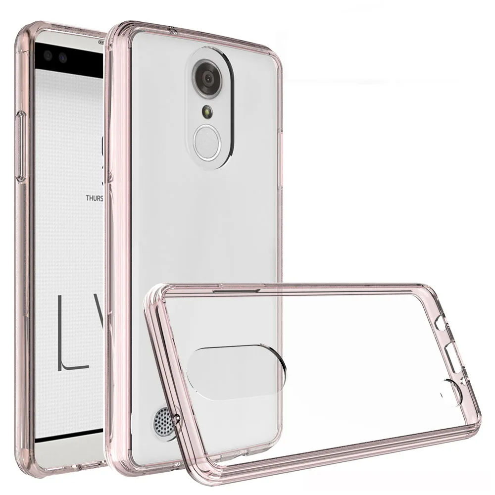 Тонкий чехол из ТПУ с рамкой твердого акрила прозрачный для LG Aristo MS210 LV3/K8 2017/Phoenix