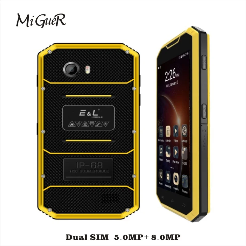 E & L W7 смартфон с 5 дюймовым дисплеем четырёхъядерным процессором MTK6735 ОЗУ 1 ГБ ПЗУ