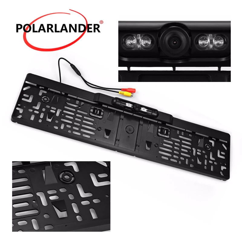 Waterproof 4 LED Night Vision Vehicle Rearview Camera European Car Licence Plate Rear View 170 Degree Viewing Angle | Автомобили и