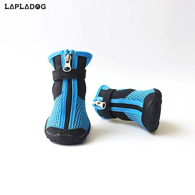 LAPLADOG 4 шт./лот обувь для больших собак Нескользящие дышащие ботинки 30 кг 2 цвета на