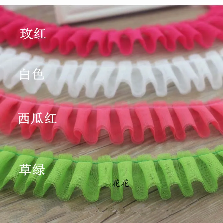 10 ярдов/партия двойная сетчатая кружевная отделка 5 см|lace accessories|ruffle lacelace trim |