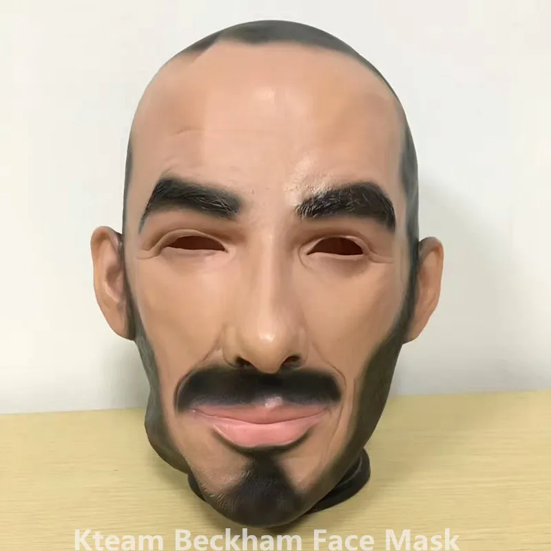 

2017 Halloween Party Realistic Famous Person Mask Beckham Latex mask soccer celebrities overhead mask fancy celebrities cosplay