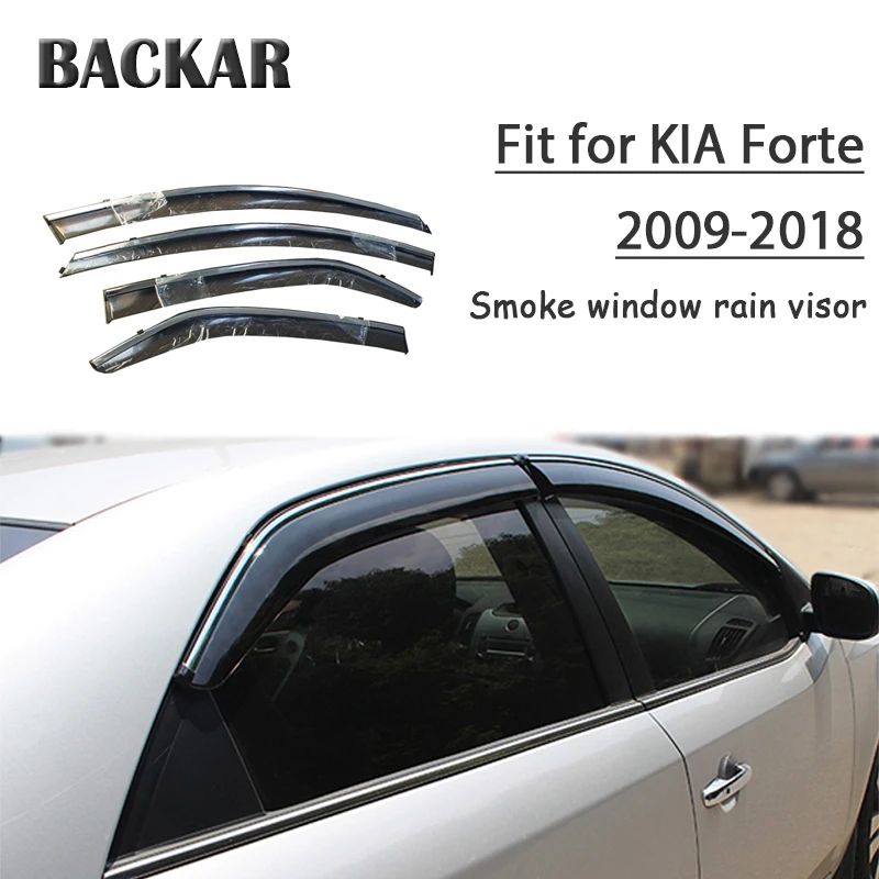 Backar 4 шт. Авто Windows ветра дождя Стайлинг для Kia Форте 2009 2018 солнцезащитный козырек