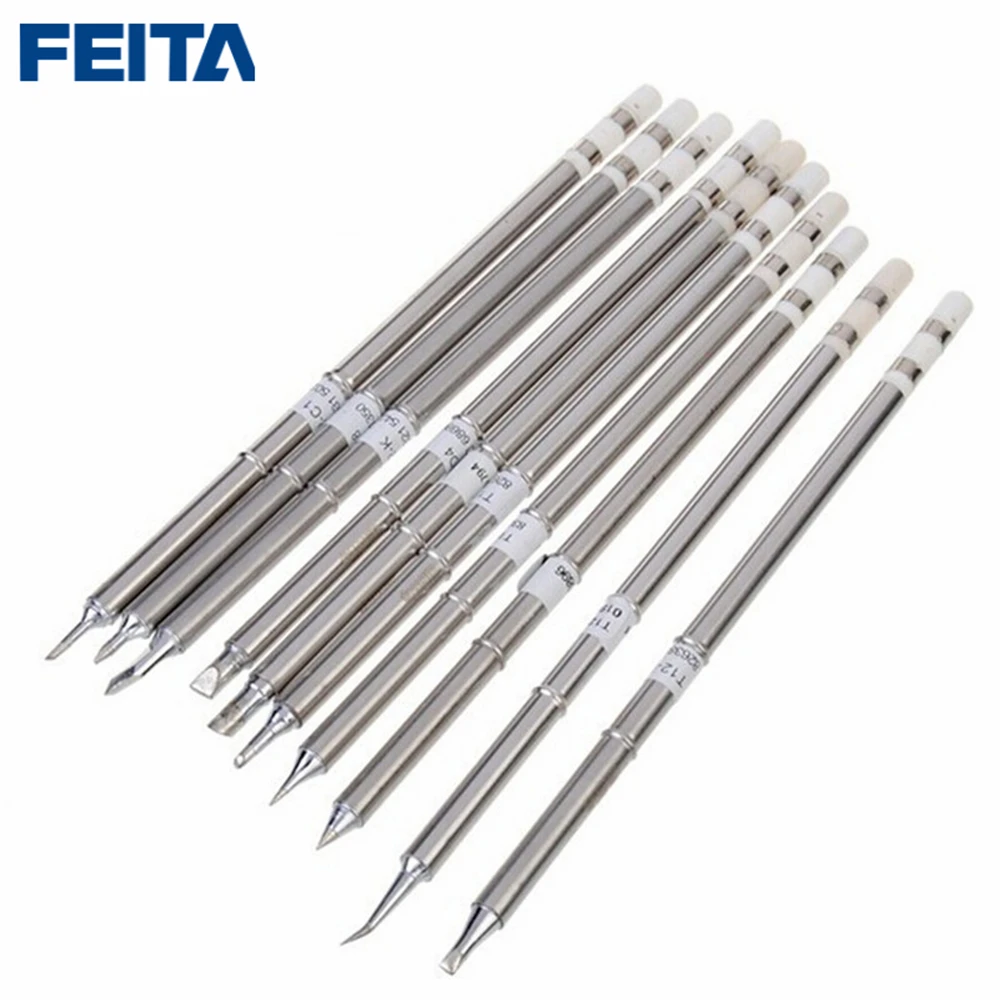 

FEITA 5PC T12-ILS T12-D12 T12-BC2 T12-JL02 T12-BCM2 Solder iron tip for Soldering Station head Phone Ipad DIY electronic Repair