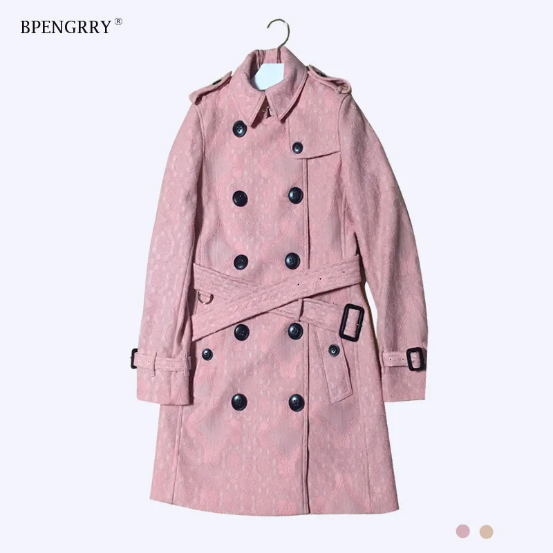 2017 new winter and big yards long length of temperament lapel lady windbreaker | Женская одежда