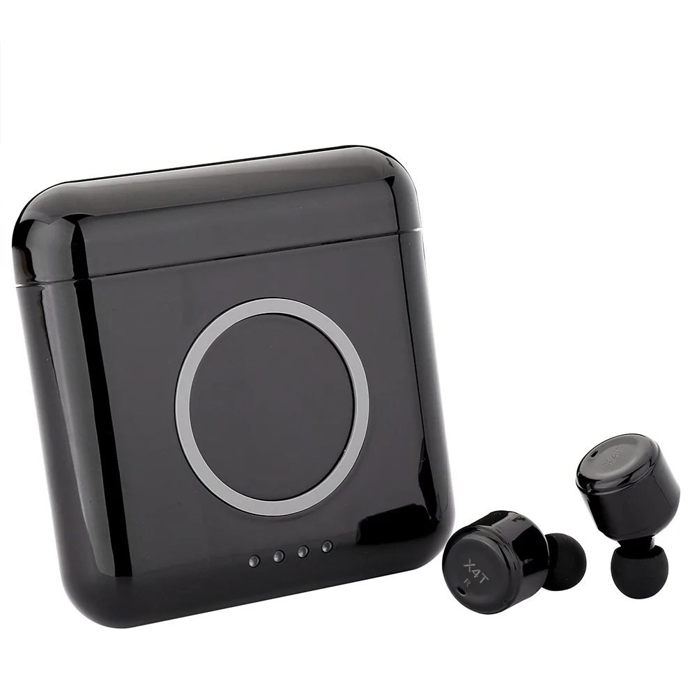 X4T black Sago X1T/X2T мини беспроводные наушники с шумоподавлением наушники bluetooth гарнитура с 1500 мАч блок питания для iphone 8/android - Цвет: X4T black