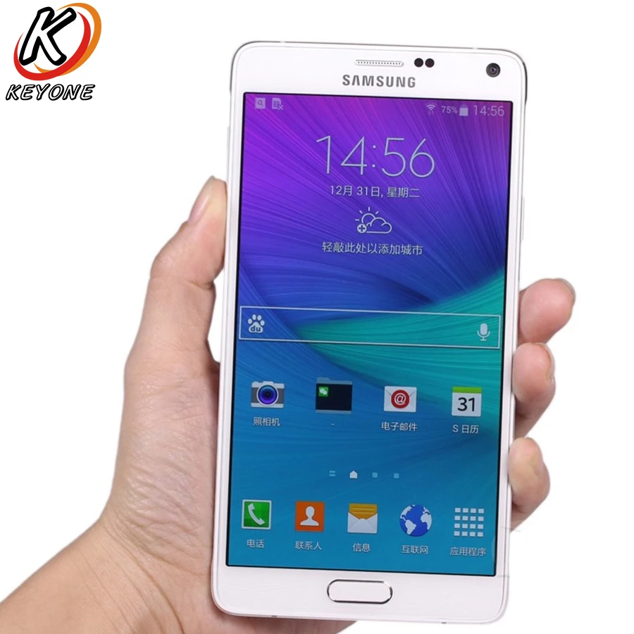Оригинальный Samsung Galaxy Note 4 N9100 note4 LTE мобильный телефон Snapdragon 805 5 7 &quot16 ГБ Встроенная