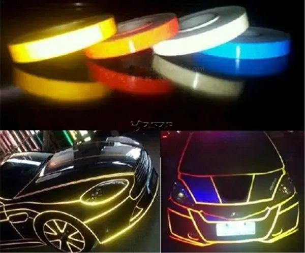 1 см x 45 м автостайлинг 3 Светоотражающая безопасная лента Предупреждение