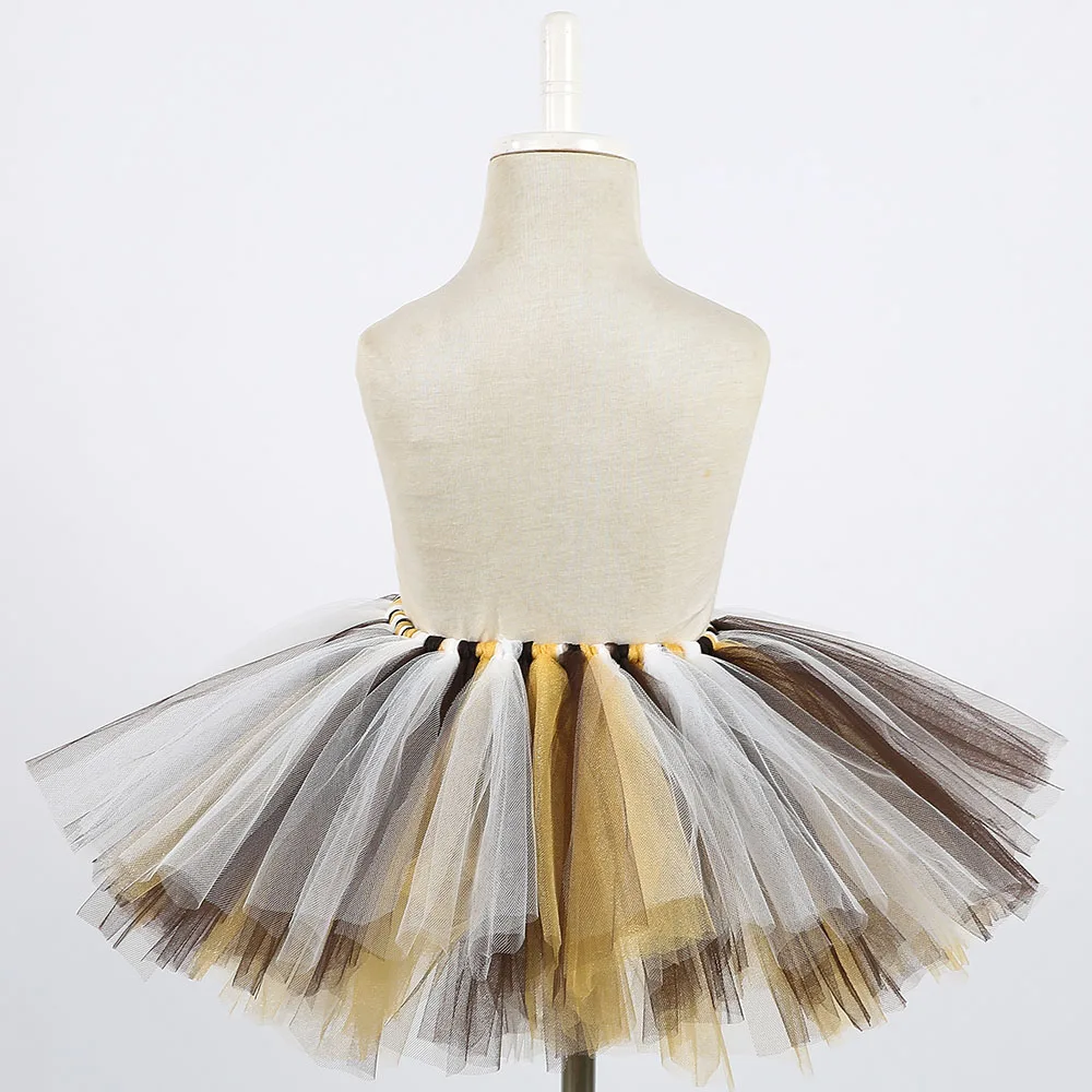 Симпатичная маскарадная юбка пачка с рисунком льва для девочек повязкой на