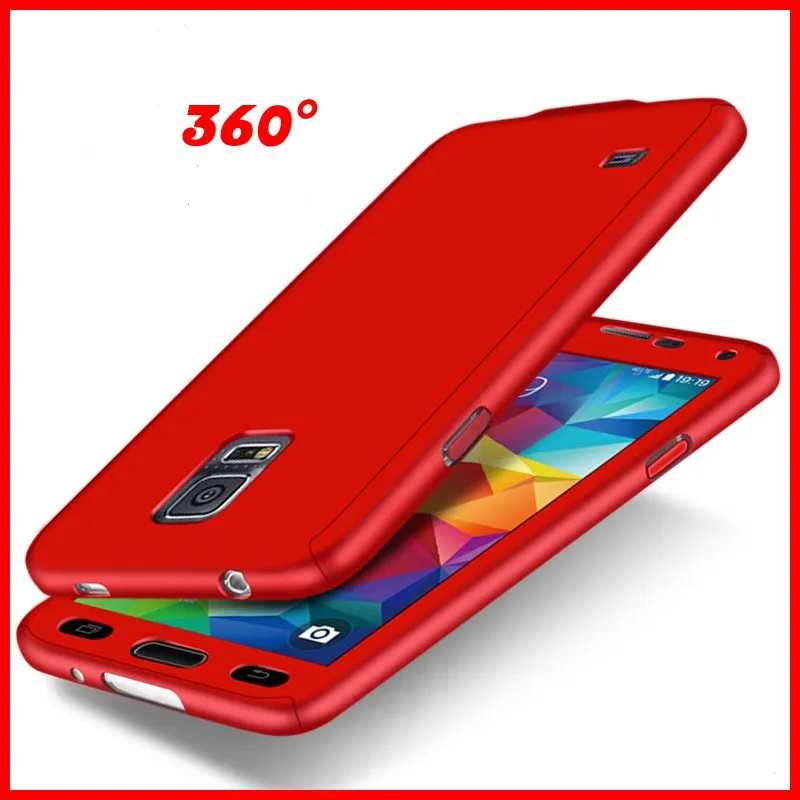 Beira 360 Degree Full Coverage Hard PC Phone Case For Samsung Galaxy S5 Glass Gift Shockproof Coque Cover Housing |