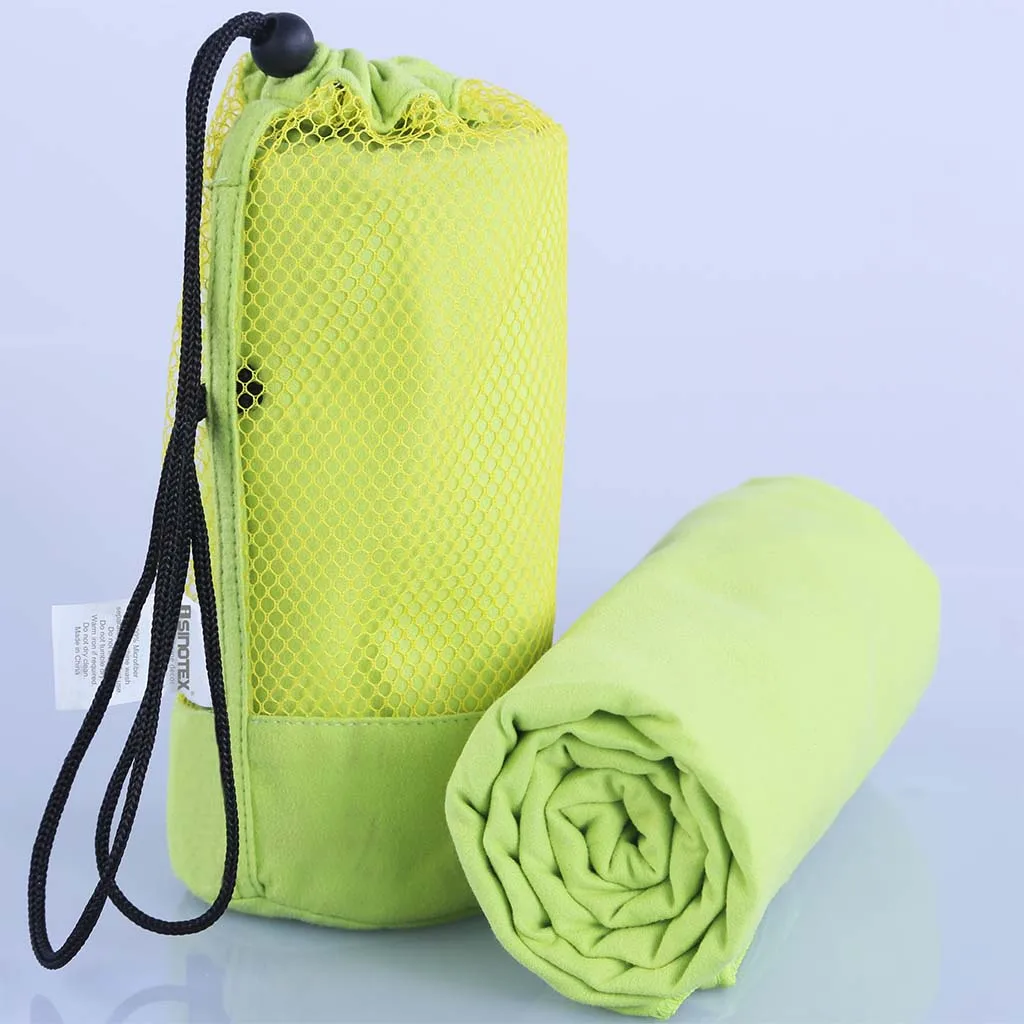 Yellow Спортивное Полотенце с сумкой 70x130 см большого размера из микрофибры toalha de esportes полотенце для плавания и путешествий - Цвет: Yellow
