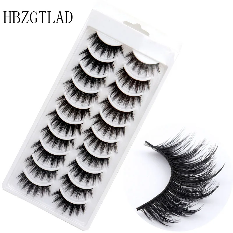 F215 Новые 10 пар норковые ресницы 3D натуральные накладные ресницы 3d норковые ресницы мягкие ресницы для наращивания макияжа комплект Cilios - Длина: F215