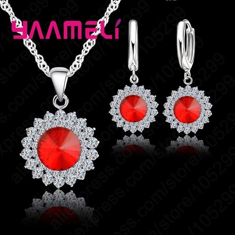 Ожерелье серьги набор роскошный романтический стиль светильник