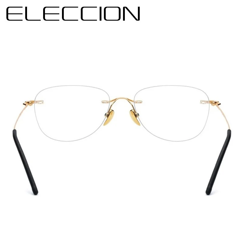 Мужские очки для зрения без оправы Wo титановые близорукости прогрессивные