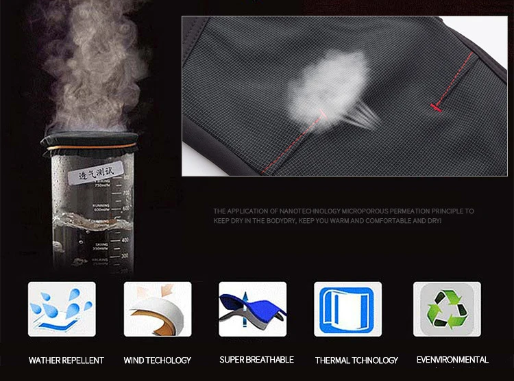 Мужские и женские брюки LoClimb Зимние непромокаемые ветрозащитные флисовые из