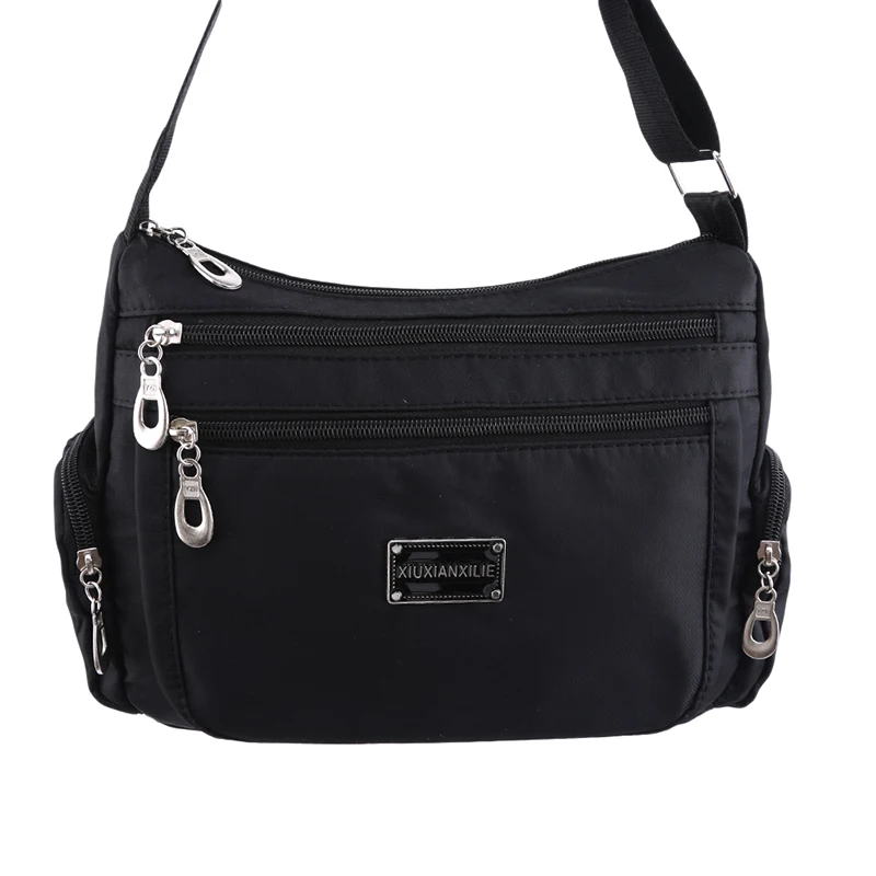 Black Женские Модные Водонепроницаемый Crossbody вместительная сумка для женщин Курьерские сумки большой Ёмкость Сумка многофункциональная сумка унисекс - Цвет: Black