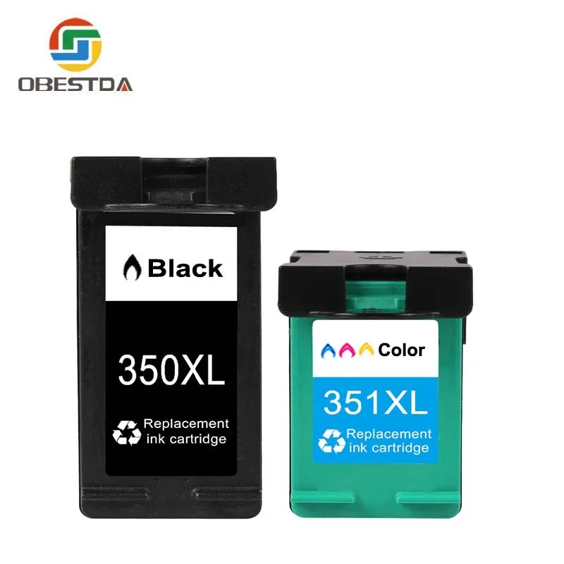 Obestda 350XL 351XL сменный картридж для принтера для hp 350 351 hp 350 D4200 C4480 C4580 C4380 C4400 C4580 C5280 C5200 C5240 принтер - Цвет: black  color