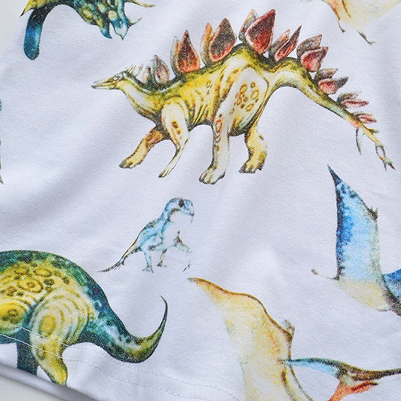 Детская летняя хлопковая Футболка AD Dinosaur для мальчиков и девочек | Мать ребенок