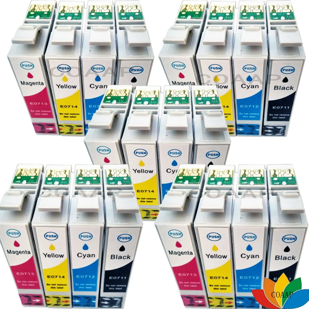 Совместимый чернильный картридж 20x T0711 ~ T0714 для Epson Stylus DX4400 / DX4450 DX5000 D120 DX7450 DX8450 DX8400