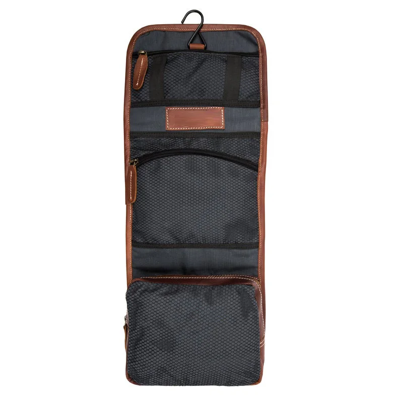 Genuine leather dopp kit makeup cosmetics bags for men women Leather Hanging Toiletry Bag Personalized Wash Bag