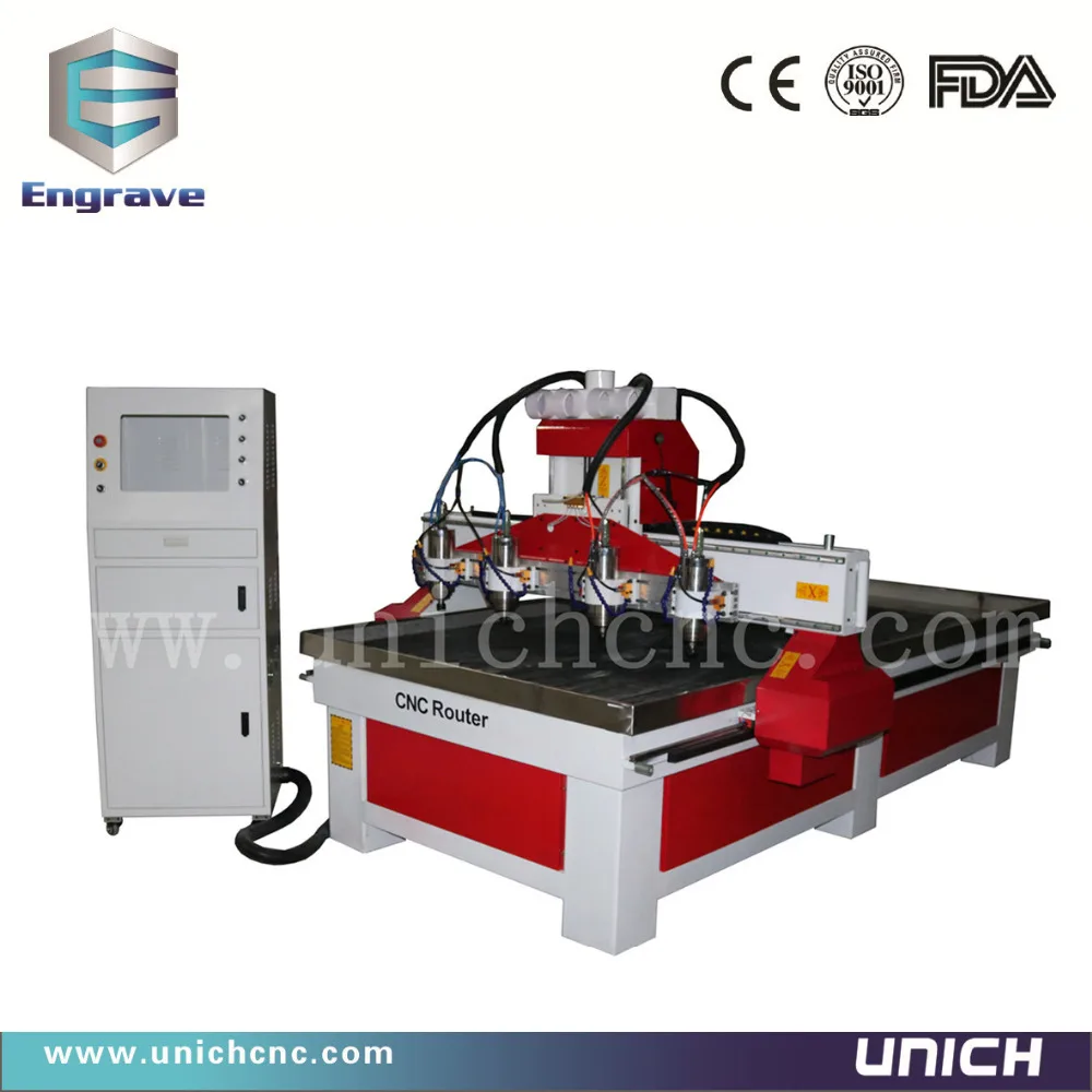 Высокое качество cnc router машины четыре головы/фрезерный станок с чпу машина