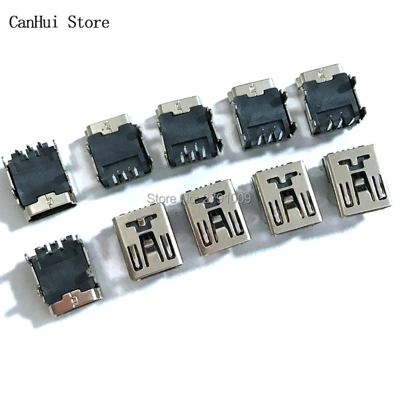 10 шт. мини usb коннектор 90 градусов 4P 5pin тип B гнездовой разъем Micro для мобильный