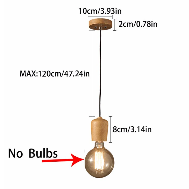 Modern Wood Pendant Lights Dining Room Cord Lamp Hanging Lighting Light Fixtures E27 Base Bedroom Suspension luminaire | Освещение