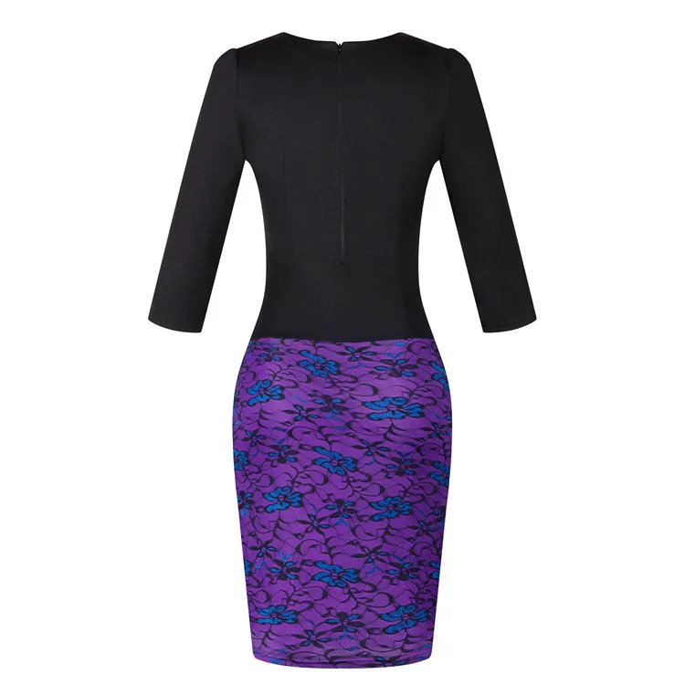 Summer Dress New Ladies Bohemian Seven-point Sleeves Fake Two-piece Professional Bag Hip Pencil | Женская одежда