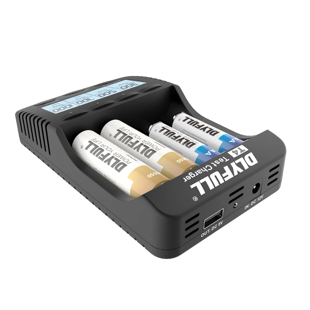 DLYFULL T4 18650 Зарядное устройство ЖК дисплей Li Ion 26650 14500 16340 18350 18500 10440 Ni CD AA AAA