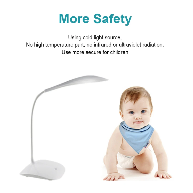 

5V USB LED Night Light 3 Modes Dimmable Flexible Book Lights High Lumen Eye-Protection Children Reading USB LED Diode Desk Lamp