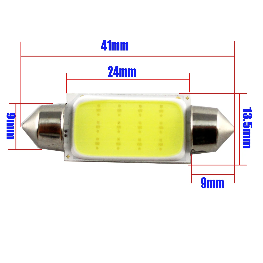 YM E-Bright 100 шт. гирлянда фестон 31 мм 36 мм 39 мм 41 мм 1,5 Вт 12 SMD 12 В для чтения купольная гирлянда для автомобиля белые автомобильные лампочки смешанного размера