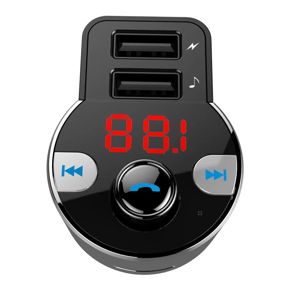AOSHIKE Bluetooth 4 2 fm передатчик беспроводное радио с двумя usb портами музыкальный плеер