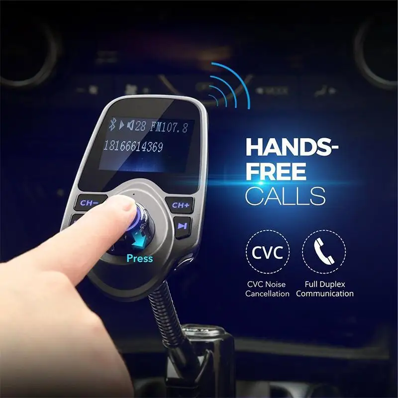 BEESCLOVER Беспроводной в автомобиль Bluetooth fm-передатчик MP3 радио адаптер USB Зарядное